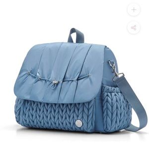 *SOLD* HAPP Brand Levy Diaper Bag in Ash Blue
